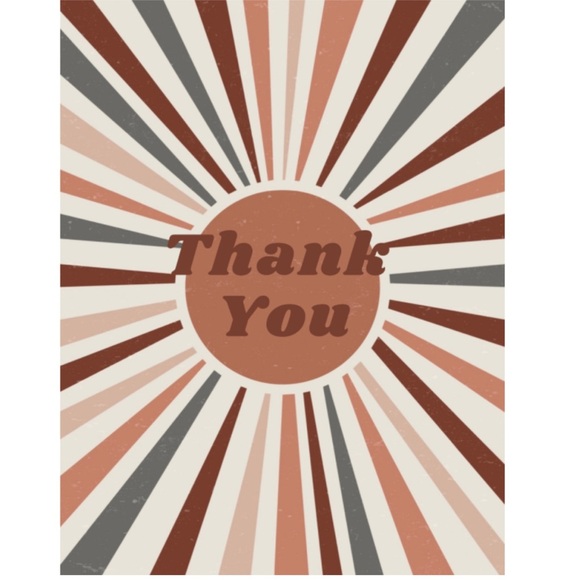 Set of 25 Boho Poly Mailers 14x17 & 25 Matching Thank You Cards 4x6 - Picture 2 of 4